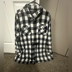 Torrid Monochrome Checkered Shirt